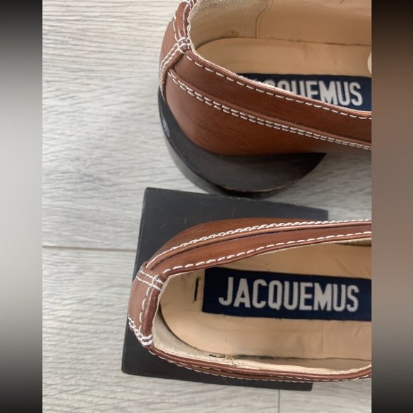 Jacquemus Rond Carré Brown Square Circle Shoes - Picture 7 of 16